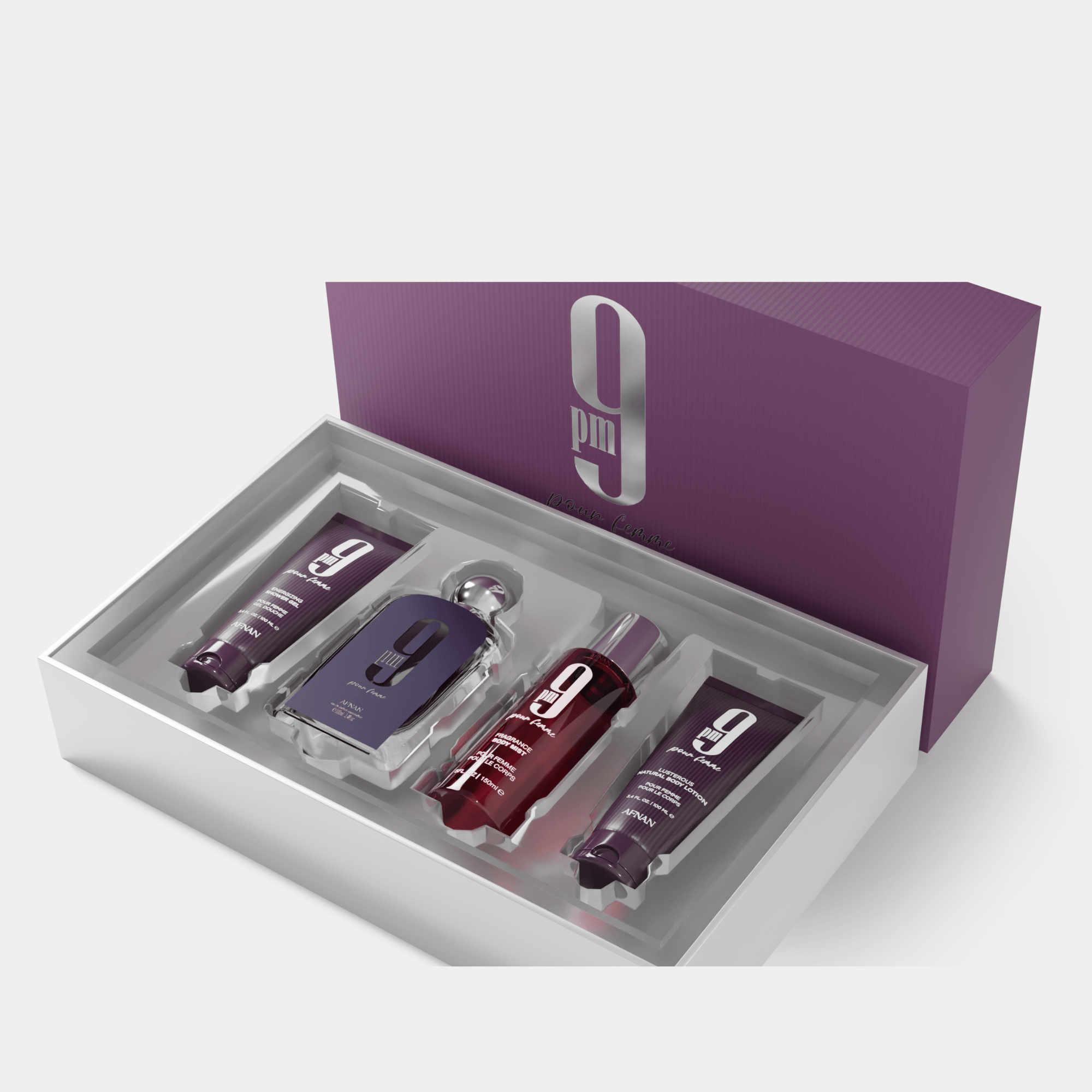 GIFT SET 9 PM POUR FEMME - Afnan Perfumes - USA