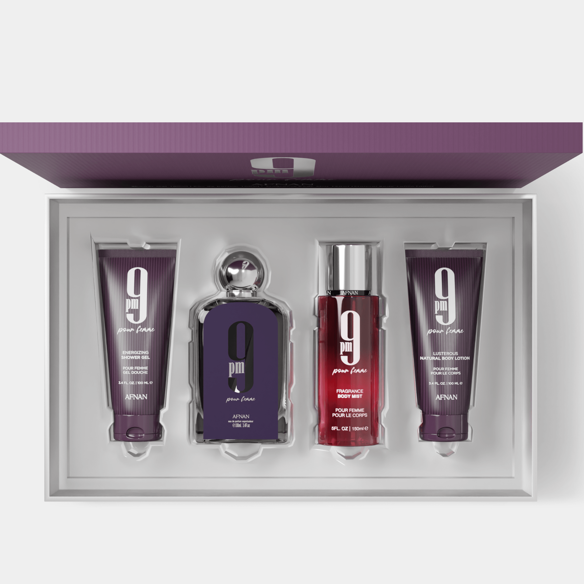 GIFT SET 9 PM POUR FEMME - Afnan Perfumes - USA